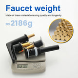 3 Piece Bathroom Sink Faucet Deck Mount Brass 2 Handle 8 In. Widespread Wash Basin Faucet with Popup Drain