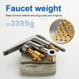 Brass Roman Tub Faucet 4 Piece Deck Mounted Bath Tap with Handshower - Brushed Gold, Brushed Nickel, Matte Black, Chrome