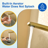 Two-Hole Wall Mount Faucet Vanity Brass Single Lever Washbasin Faucet with Hot Cold Water Mixer for Hotel Bathroom