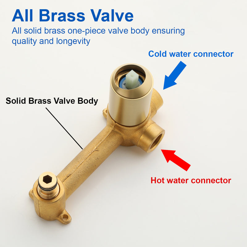 Two-Hole Wall Mount Faucet Vanity Brass Single Lever Washbasin Faucet with Hot Cold Water Mixer for Hotel Bathroom