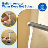 Two-Hole Wall Mount Faucet Vanity Brass Single Lever Washbasin Faucet with Hot Cold Water Mixer for Hotel Bathroom