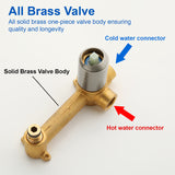 Two-Hole Wall Mount Faucet Vanity Brass Single Lever Washbasin Faucet with Hot Cold Water Mixer for Hotel Bathroom