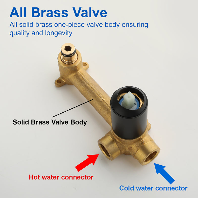Two-Hole Wall Mount Faucet Vanity Brass Single Lever Washbasin Faucet with Hot Cold Water Mixer for Hotel Bathroom