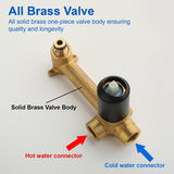 Two-Hole Wall Mount Faucet Vanity Brass Single Lever Washbasin Faucet with Hot Cold Water Mixer for Hotel Bathroom