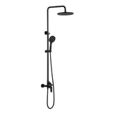 Wall Mounted 2-Function Exposed Shower Faucet with Slide Bar, 10Inch ABS Round Shower Head, 3-Setting Handheld Shower