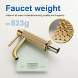 Deck-Mounted Single Handle Lavatory Faucet One Hole Faucet Bathroom with Pop Up Drain In Matte Black, Chrome, Brushed Nickel, Brushed Gold