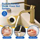 Deck-Mounted Single Handle Lavatory Faucet One Hole Faucet Bathroom with Pop Up Drain In Matte Black, Chrome, Brushed Nickel, Brushed Gold