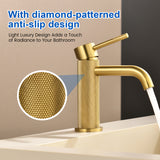 Deck-Mounted Single Handle Lavatory Faucet One Hole Faucet Bathroom with Pop Up Drain In Matte Black, Chrome, Brushed Nickel, Brushed Gold