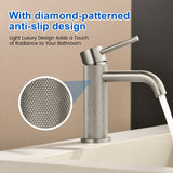 Deck-Mounted Single Handle Lavatory Faucet One Hole Faucet Bathroom with Pop Up Drain In Matte Black, Chrome, Brushed Nickel, Brushed Gold