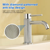 Deck-Mounted Single Handle Lavatory Faucet One Hole Faucet Bathroom with Pop Up Drain In Matte Black, Chrome, Brushed Nickel, Brushed Gold