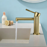 One hole basin faucet mixer with drain pop up single-lever lavatory sink faucet with aerator, 1.2GPM