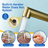 One hole basin faucet mixer with drain pop up single-lever lavatory sink faucet with aerator, 1.2GPM
