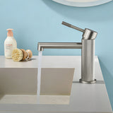 One hole basin faucet mixer with drain pop up single-lever lavatory sink faucet with aerator, 1.2GPM