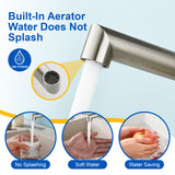 One hole basin faucet mixer with drain pop up single-lever lavatory sink faucet with aerator, 1.2GPM
