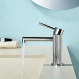 One hole basin faucet mixer with drain pop up single-lever lavatory sink faucet with aerator, 1.2GPM