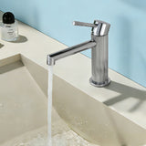 One hole basin faucet mixer with drain pop up single-lever lavatory sink faucet with aerator, 1.2GPM