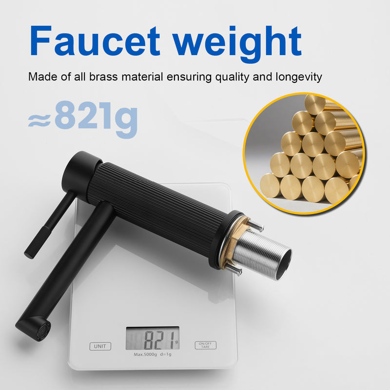 One hole basin faucet mixer with drain pop up single-lever lavatory sink faucet with aerator, 1.2GPM