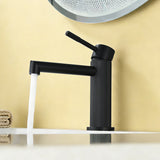One hole basin faucet mixer with drain pop up single-lever lavatory sink faucet with aerator, 1.2GPM