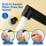 One hole basin faucet mixer with drain pop up single-lever lavatory sink faucet with aerator, 1.2GPM