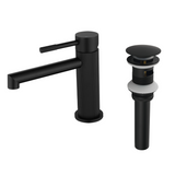 One hole basin faucet mixer with drain pop up single-lever lavatory sink faucet with aerator, 1.2GPM