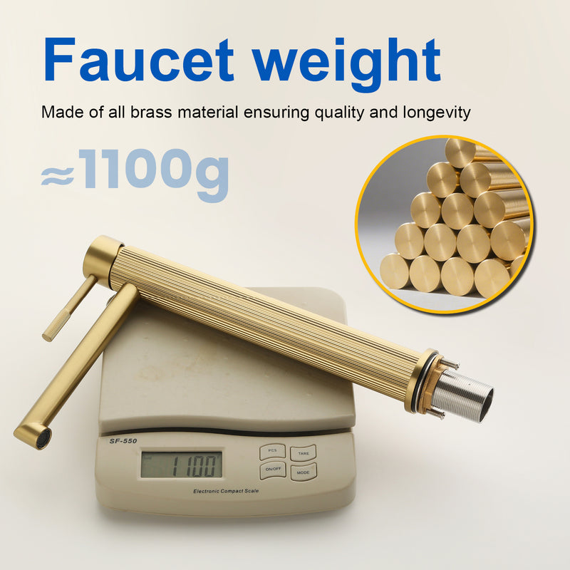 Single Handle Tall Bathroom Faucet for Vessel Sink with Aerator Brass Face Basin Faucet with Drain Assembly