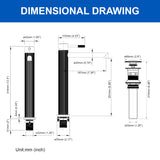 Single Handle Tall Bathroom Faucet for Vessel Sink with Aerator Brass Face Basin Faucet with Drain Assembly