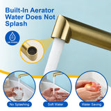 Single Handle Tall Bathroom Faucet for Vessel Sink with Aerator Brass Face Basin Faucet with Drain Assembly