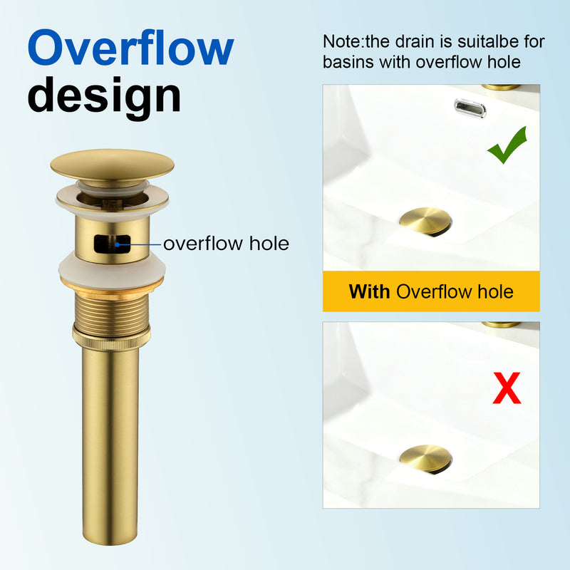 Single Handle Tall Bathroom Faucet for Vessel Sink with Aerator Brass Face Basin Faucet with Drain Assembly