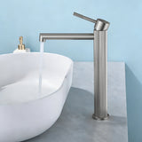 Single Handle Tall Bathroom Faucet for Vessel Sink with Aerator Brass Face Basin Faucet with Drain Assembly