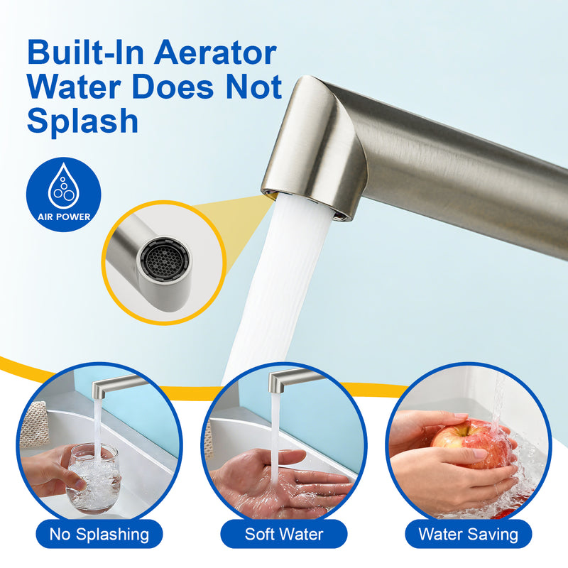 Single Handle Tall Bathroom Faucet for Vessel Sink with Aerator Brass Face Basin Faucet with Drain Assembly