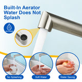 Single Handle Tall Bathroom Faucet for Vessel Sink with Aerator Brass Face Basin Faucet with Drain Assembly