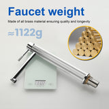 Single Handle Tall Bathroom Faucet for Vessel Sink with Aerator Brass Face Basin Faucet with Drain Assembly