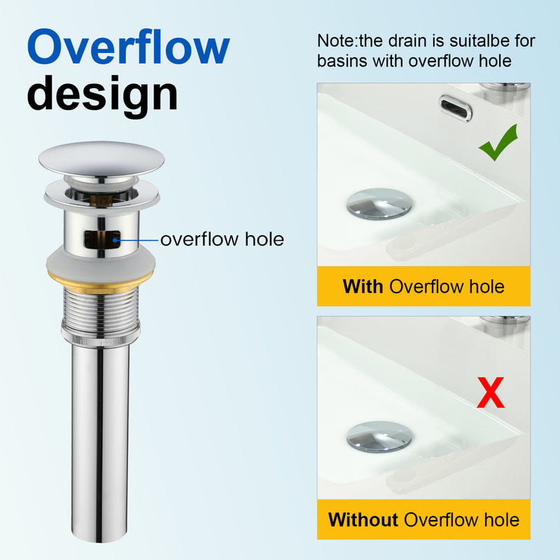 Single Handle Tall Bathroom Faucet for Vessel Sink with Aerator Brass Face Basin Faucet with Drain Assembly