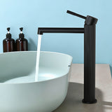 Single Handle Tall Bathroom Faucet for Vessel Sink with Aerator Brass Face Basin Faucet with Drain Assembly