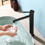 Single Handle Tall Bathroom Faucet for Vessel Sink with Aerator Brass Face Basin Faucet with Drain Assembly