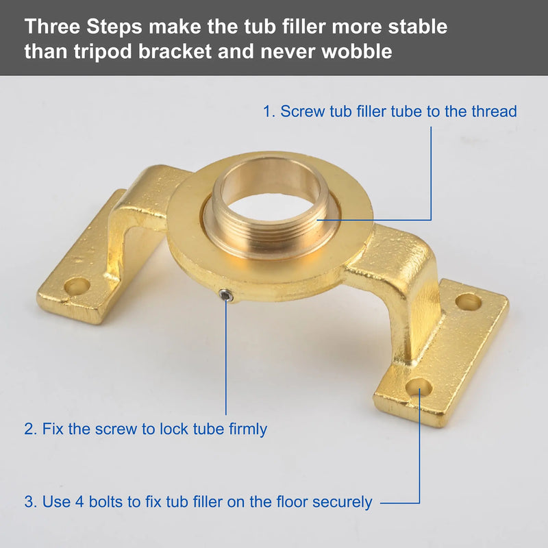 Freestanding Bathtub Faucet Single Handle Waterfall Tub Filler with Handheld Shower Brushed Gold shamanda-waterfall-tub-filler-brushed-gold 