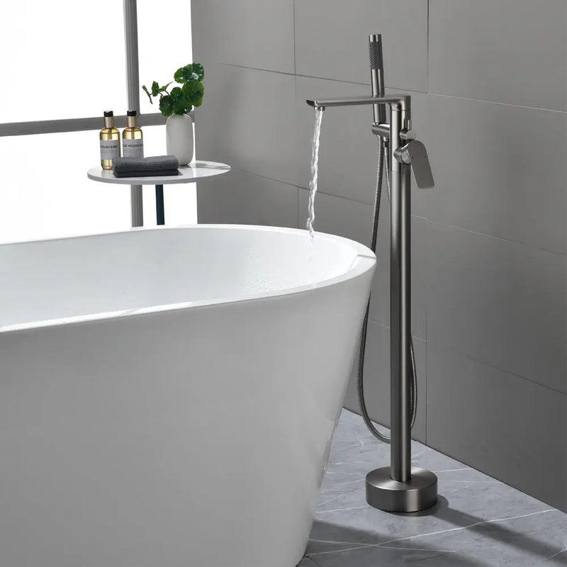 Freestanding Bathtub Faucet Tub Filler Black Floor Mount Brass Single Handle Bathroom Faucets with Hand Shower freestanding-bathtub-faucet-tub-filler-black-floor-mount-brass-single-handle-bathroom-faucets-with-hand-shower 