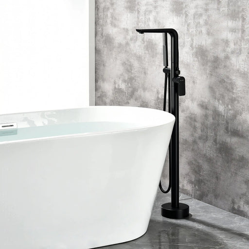 Freestanding Bathtub Faucet with Handheld Shower Floor Mounted  