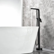 Freestanding Bathtub Faucet with Handheld Shower freestanding-bathtub-faucet-with-handheld-shower Black / Brass / 30 x 12.5 x 3 inches