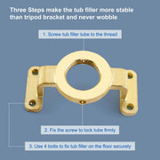 Freestanding Floor Mount Tub Filler with Handheld Shower Roman Bathtub Faucet by Finish, Swivel Spout with Brass Rough-in and Water Hose shamanda-freestanding-tub-filler-with-handheld-shower 