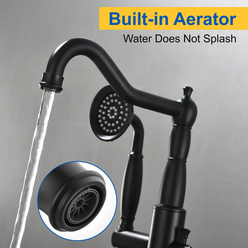 Freestanding Floor Mount Tub Filler with Handheld Shower Roman Bathtub Faucet by Finish, Swivel Spout with Brass Rough-in and Water Hose shamanda-freestanding-tub-filler-with-handheld-shower 