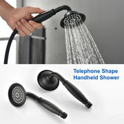 Freestanding Floor Mount Tub Filler with Handheld Shower Roman Bathtub Faucet by Finish, Swivel Spout with Brass Rough-in and Water Hose shamanda-freestanding-tub-filler-with-handheld-shower 
