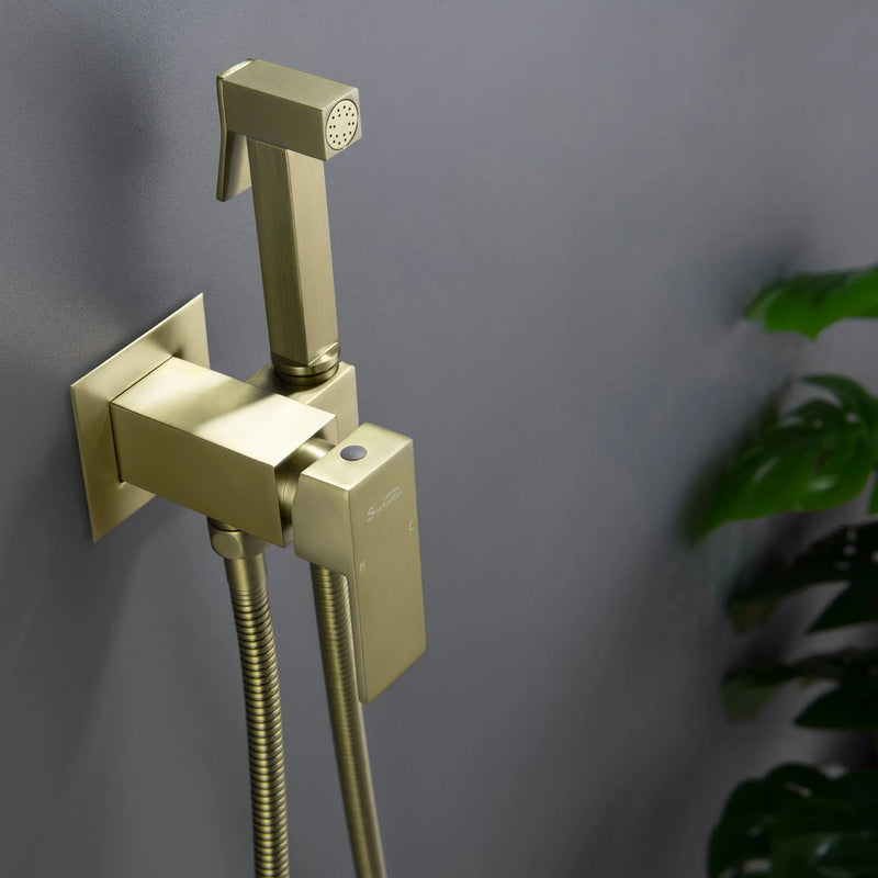 Handheld Bidet Sprayer for Toilet, Brass Baby Cloth Diaper Sprayer Kit with Hose Brass Valve handheld-bidet-sprayer-stainless-steel-brushed-gold 