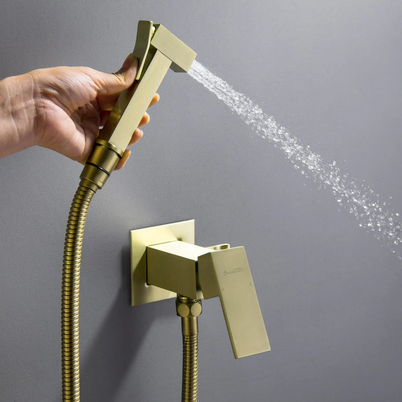 Handheld Bidet Sprayer for Toilet, Brass Baby Cloth Diaper Sprayer Kit with Hose Brass Valve handheld-bidet-sprayer-stainless-steel-brushed-gold 