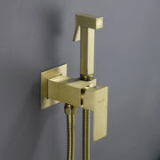 Handheld Bidet Sprayer for Toilet, Brass Baby Cloth Diaper Sprayer Kit with Hose Brass Valve handheld-bidet-sprayer-stainless-steel-brushed-gold Brushed Gold / Brass / 10.4 x 6.6 x 3.7inches