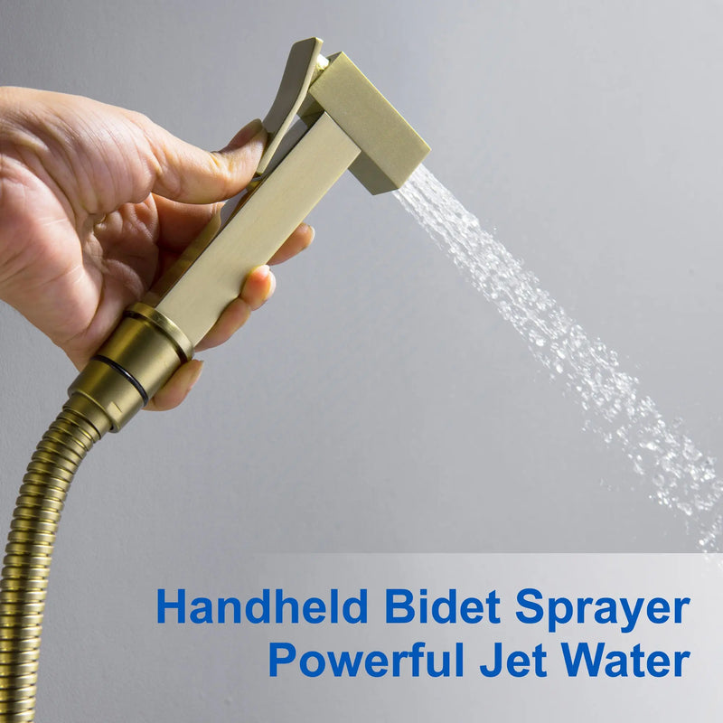 Handheld Bidet Sprayer for Toilet, Brass Baby Cloth Diaper Sprayer Kit with Hose Brass Valve handheld-bidet-sprayer-stainless-steel-brushed-gold 