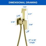 Handheld Bidet Sprayer for Toilet, Brass Baby Cloth Diaper Sprayer Kit with Hose Brass Valve handheld-bidet-sprayer-stainless-steel-brushed-gold 