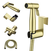 Handheld Bidet Sprayer for Toilet, Stainless Steel Baby Cloth Diaper Sprayer Kit with Cold Water-Matte Black,Brushed Gold handheld-bidet-sprayer-for-toilet-stainless-steel-baby-cloth-diaper-sprayer-kit-bathroom-toilet-bidet-attachment-set-for-bathing-pets-feminine-hygiene-black Gold / Stainless Steel & Brass / ‎9.61 x 3.11 x 1.57 inches