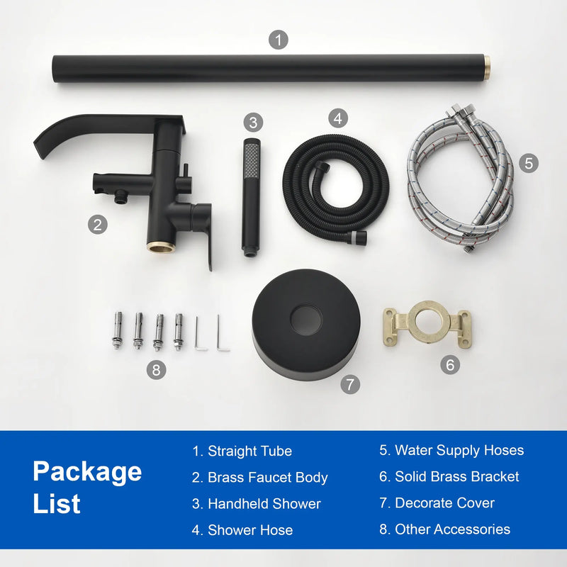 High-flow freestanding tub faucet with hand shower in Brushed Gold | Brushed Nickel | Matte Black high-flow-freestanding-tub-faucet-with-hand-shower-in-brushed-gold-brushed-nickel-matte-black 