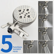 High pressure 5-Mode Dual 2 in 1 Wall mounted Shower System Combo with tub spout and cross handle high-pressure-5-mode-dual-2-in-1-wall-mounted-shower-system-combo-with-tub-spout-and-cross-handle 